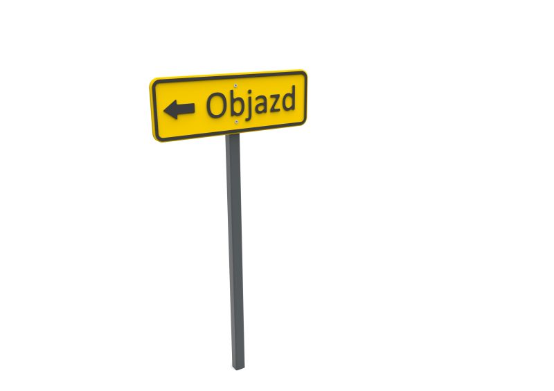 Közlekedési tábla terelőút - Játszóterek