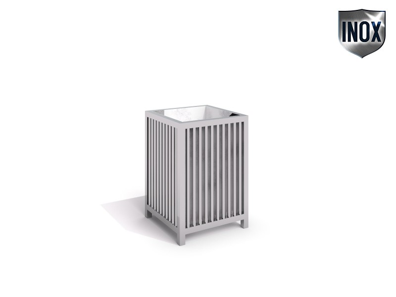 Stainless steel trash bin 04 – Family MALAKITO - Városi bútorok