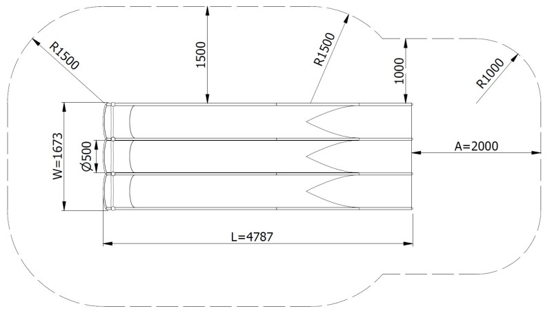 Csúszda GLITI RACE H2400 – MONTO – Csúszdák