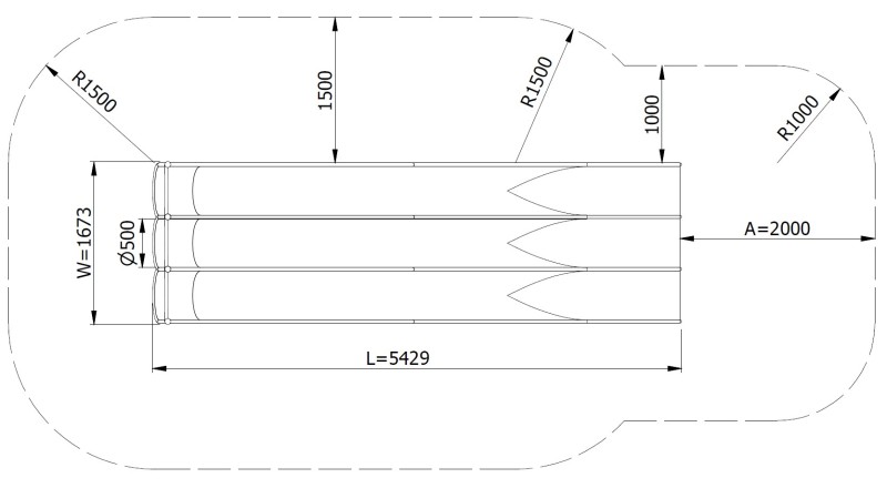 Csúszda GLITI RACE H2750 – MONTO – Csúszdák