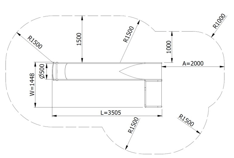 Csúszda GLITI H1700 INCLUSIVE – MONTO – Csúszdák