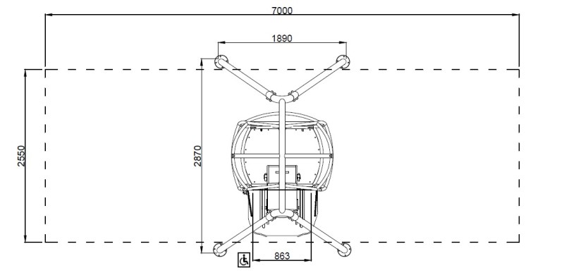 Inkluzív hinta SATURN – INTEGRADO – Játszóterek