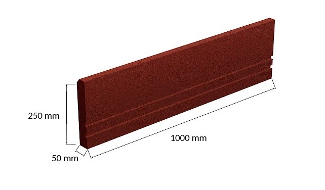Path border 1000 x 250 x 50 mm - Burkolatok
