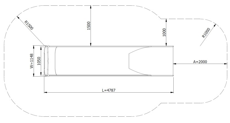 Csúszda ELIRI H2400 – MONTO - Csúszdák