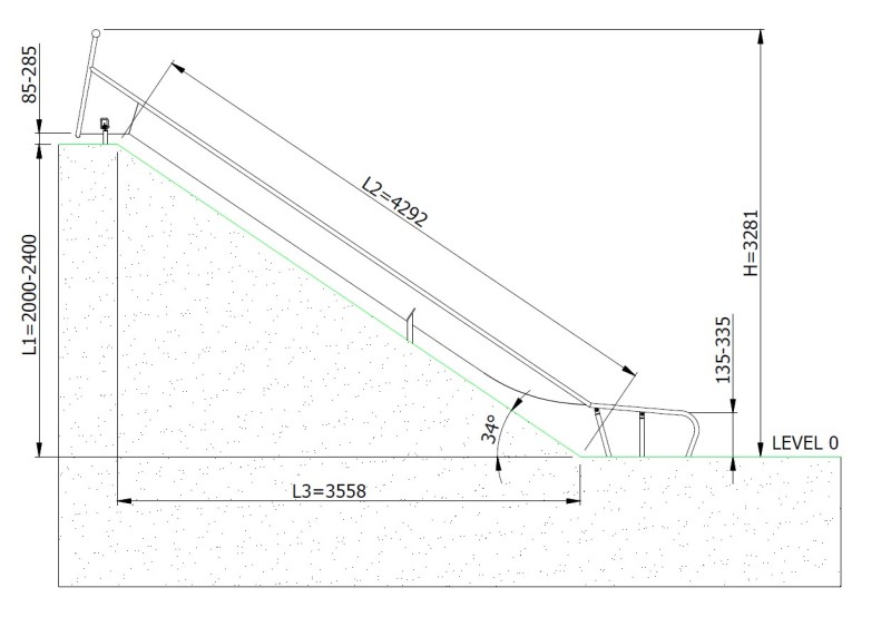 Csúszda ELIRI H2400 – MONTO - Csúszdák