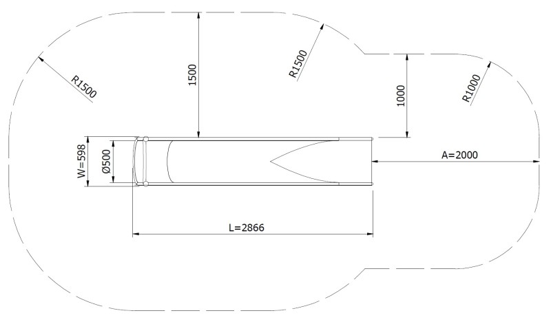 Csúszda GLITI H1350 – MONTO - Csúszdák