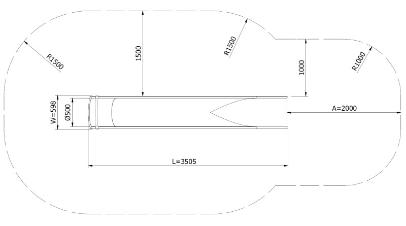 Csúszda GLITI H1700 – MONTO - Csúszdák