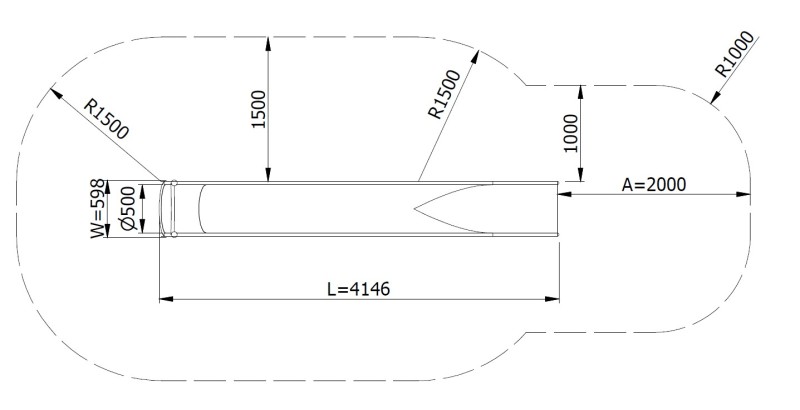 Csúszda GLITI H2050 – MONTO - Csúszdák
