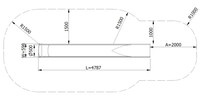 Csúszda GLITI H2400 – MONTO - Csúszdák