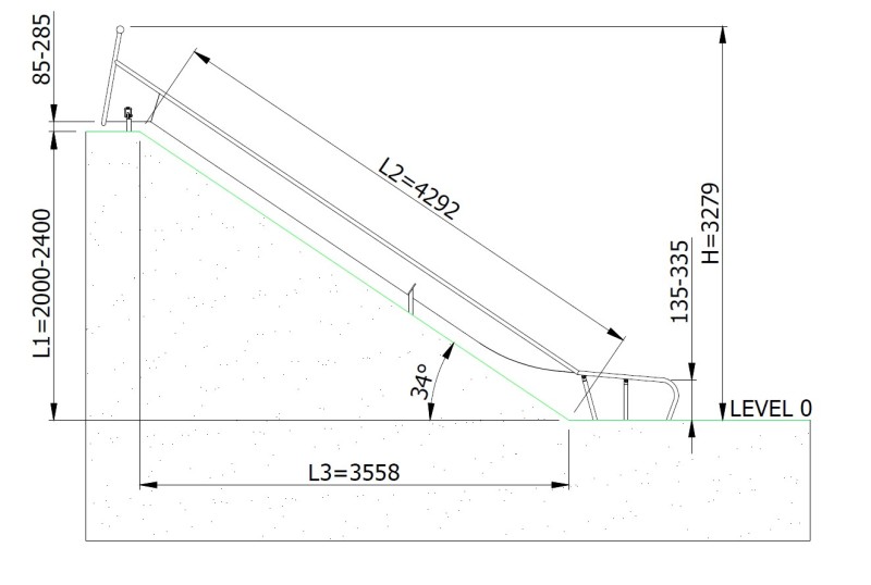 Csúszda GLITI H2400 – MONTO - Csúszdák