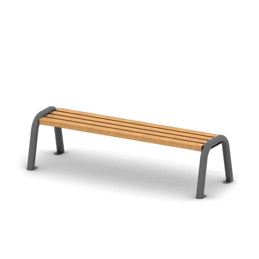 Támla nélküli fém pad LM-01 - Városi bútorok