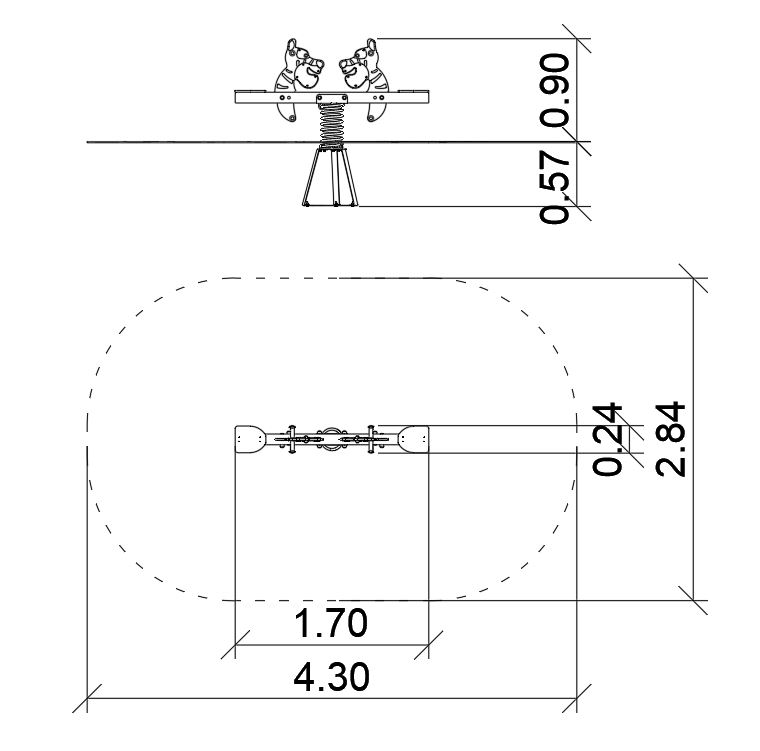 Mérleges tigrisek rugós játék 0030042 – Játszóterek