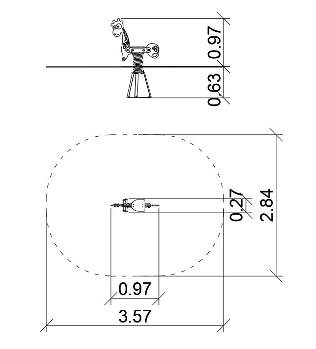 Zsiráf rugós játék 0030010 – Játszóterek