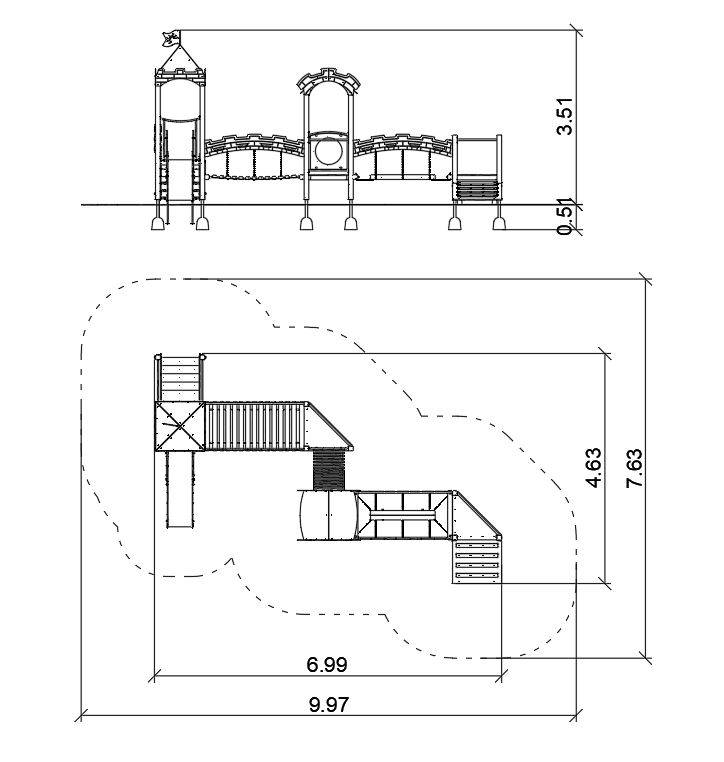 Castle 4 kastély játszószett – Játszóterek