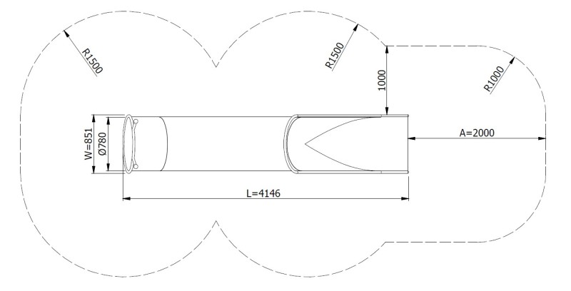 Csúszda TUBO H2050 – MONTO – Játszóterek