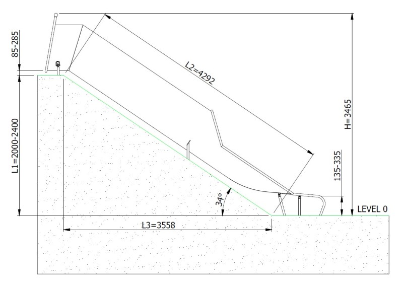 Csúszda TUBO H2400 – MONTO – Játszóterek