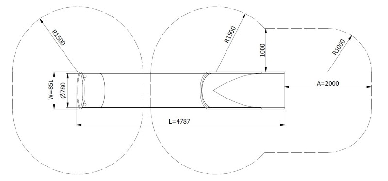 Csúszda TUBO H2400 – MONTO – Játszóterek