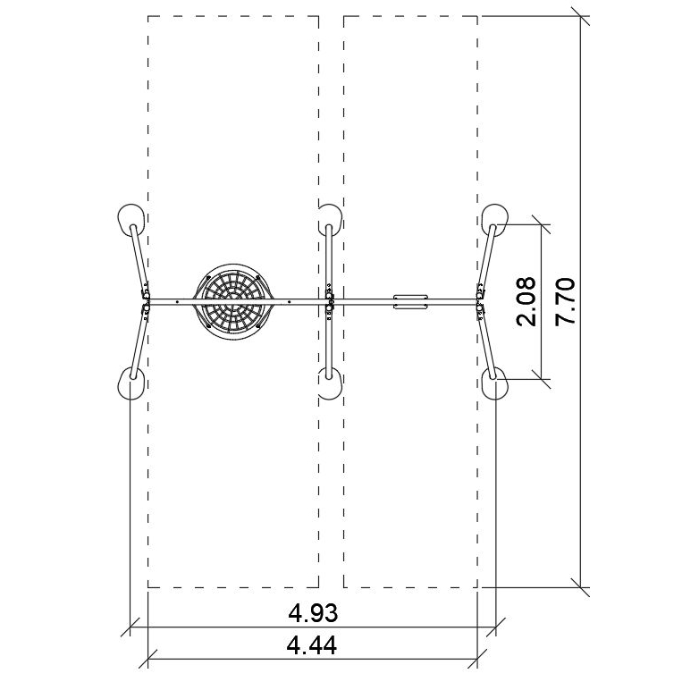 Kombinált lengőhinta acél szimpla + gólyafészek 0020047 – Játszóterek