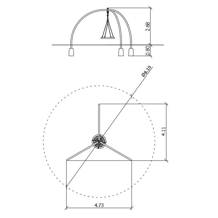 Háromlábú lengőhinta 0020016 – Játszóterek