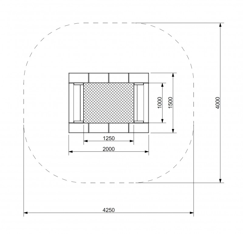 Trambulin ORTA-I 150 × 200 INTEGRADO WP MA-SA-41-I – Inkluzív játszótér