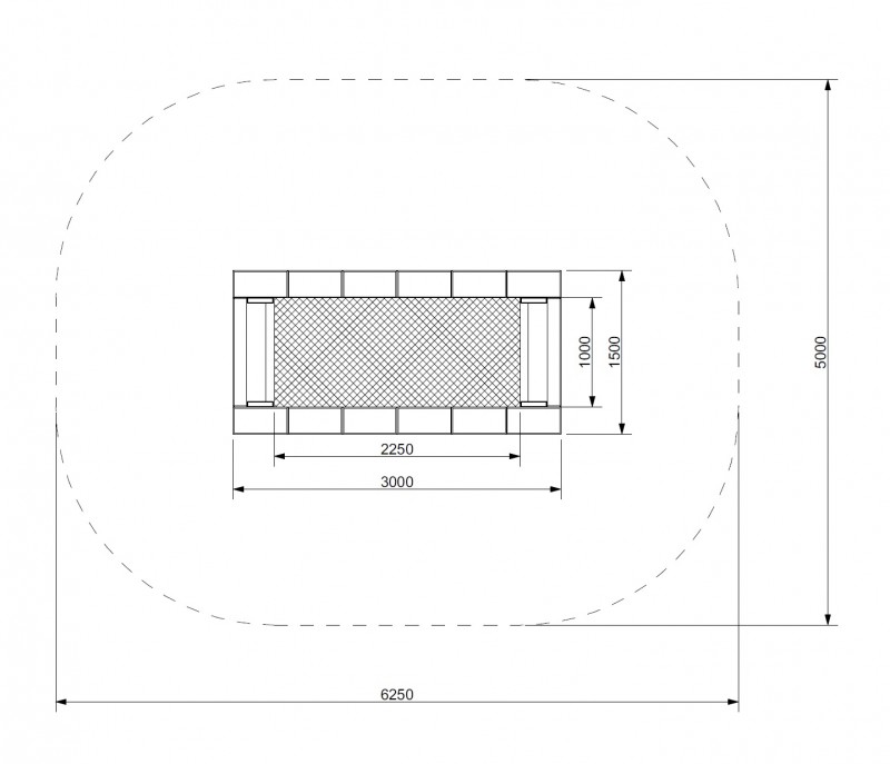 Trambulin ORTA-I 150 × 300 INTEGRADO WP MA-SA-46-I – Inkluzív játszótér