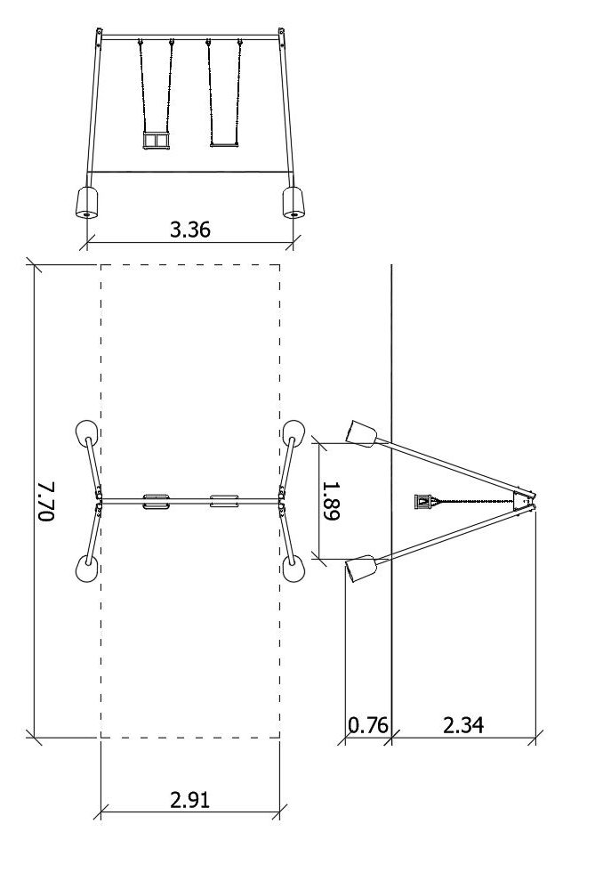 Lengőhinta acél dupla B 0020009 – Játszóterek