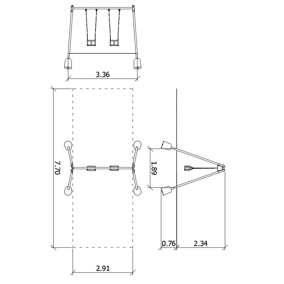 Lengőhinta acél dupla C 0020010 – Játszóterek