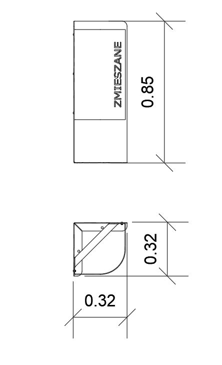 Hulladékgyűjtő Bend – szimpla - Városi bútorok