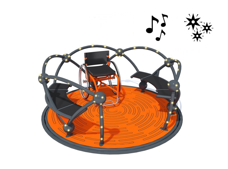 Inclusive Roundabout ATOMIC LUMO PLAY – LUMO PLAY - Játszóterek