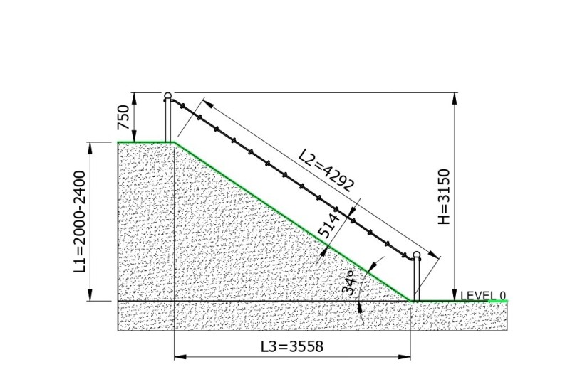 Mászókötél ALIRO H2400 – MONTO – Játszóterek