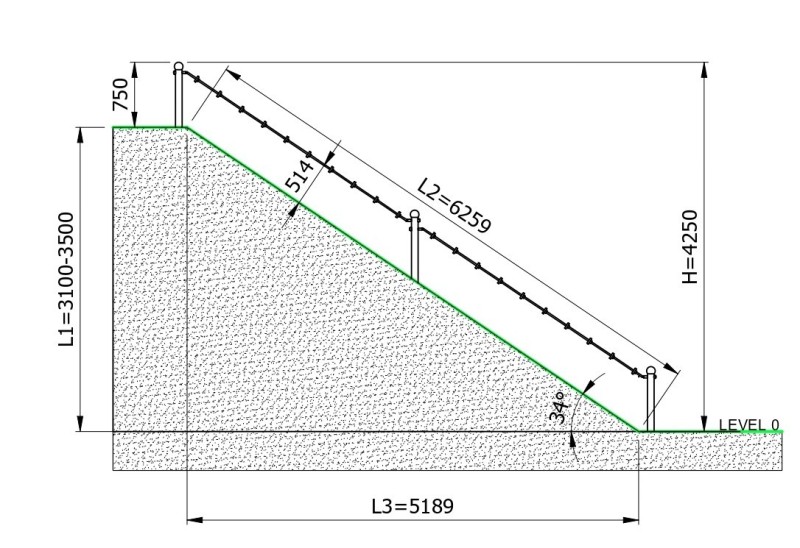 Mászókötél ALIRO H3500 – MONTO – Játszóterek