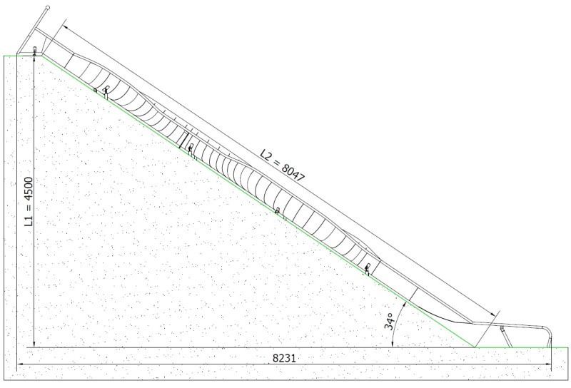 Csúszda GLITI-S 8,23 m – MONTO – Csúszdák