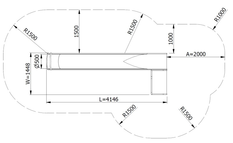 Csúszda GLITI H2050 INCLUSIVE – MONTO – Csúszdák