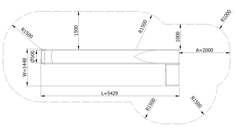 Csúszda GLITI H2750 INCLUSIVE – MONTO – Csúszdák