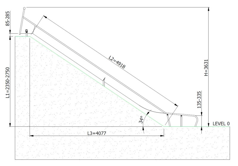 Csúszda ELIRI H2750 – MONTO - Játszóterek