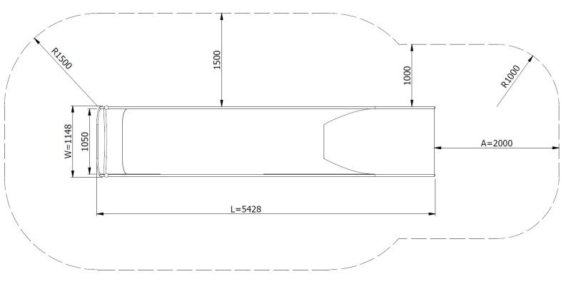 Csúszda ELIRI H2750 – MONTO - Játszóterek
