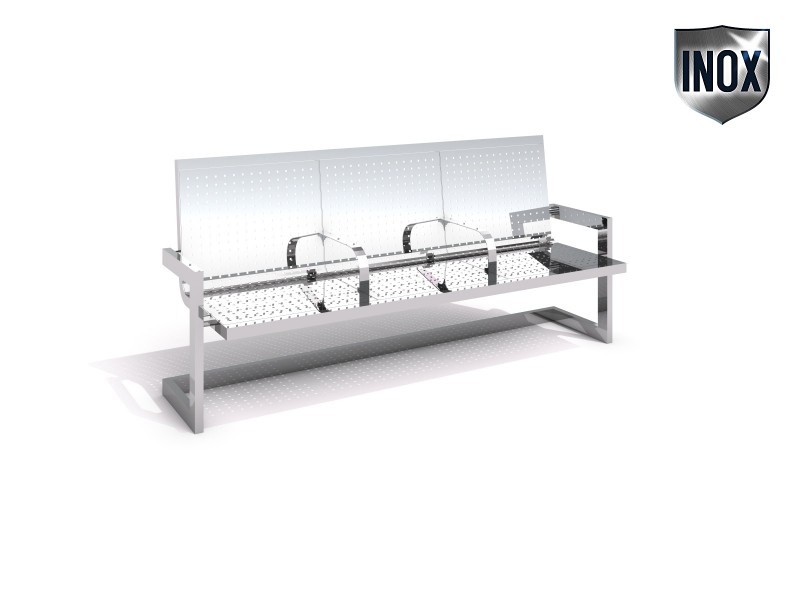 Stainless steel bench 12 – Family PERLO - Játszóterek
