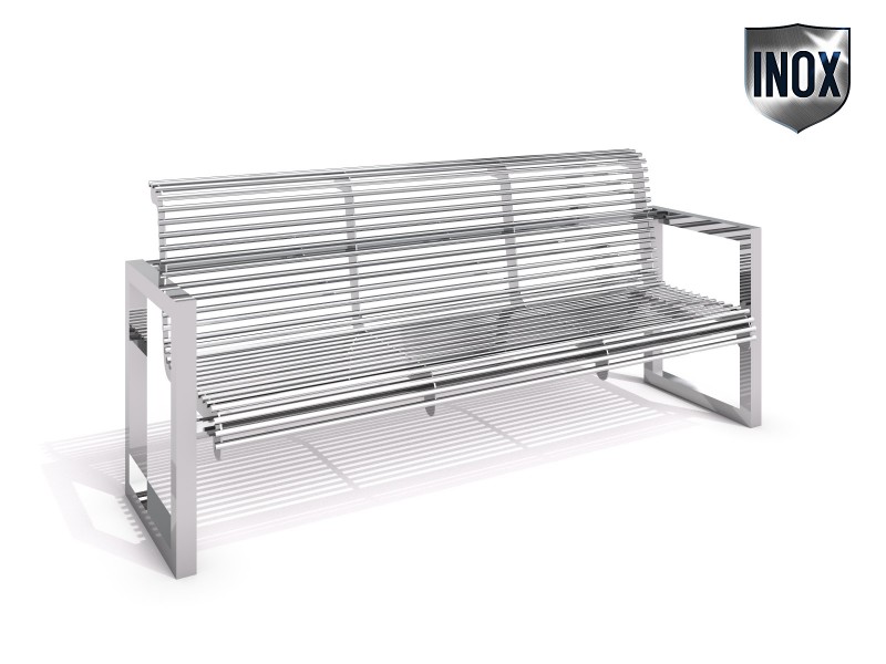 Stainless steel bench 18 - Játszóterek