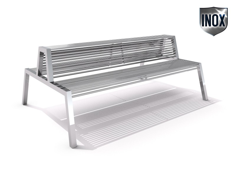 Stainless steel bench 20 – Family MALAKITO - Játszóterek