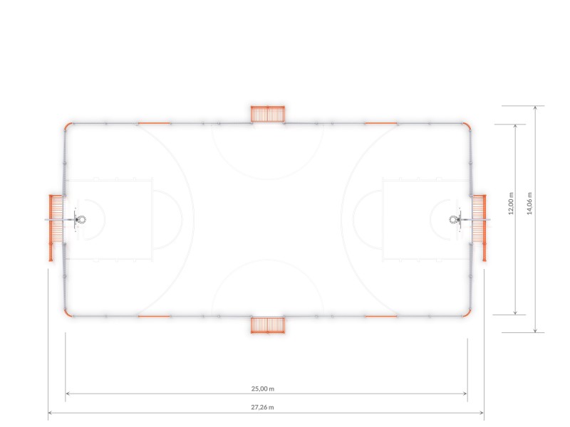 ARENA 4 (25×12 m) - Sport aréna
