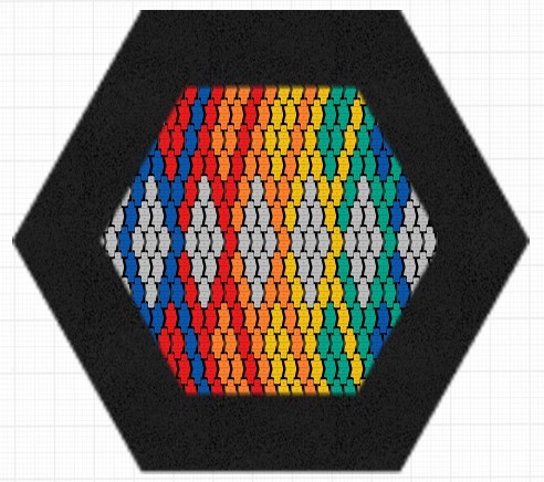 Trampoline Hexo RAINBOW PATTERN - Játszóterek