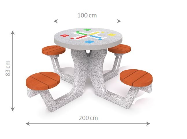 Ludo betonasztal 03 - Sport rendszer